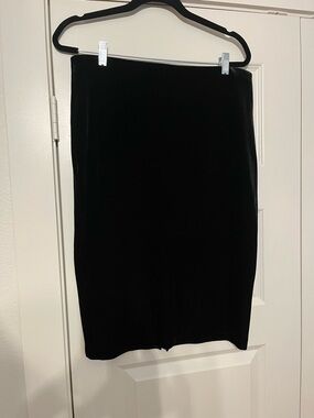 Express Black Velvet Pencil Skirt